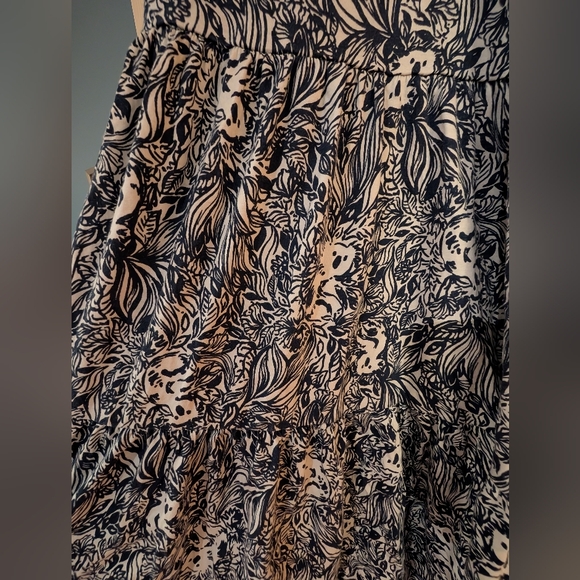 Lilly Pulitzer 3/4 Length Sleeve Geanna Dress | G'day Mate High Tide Navy - Picture 4 of 6